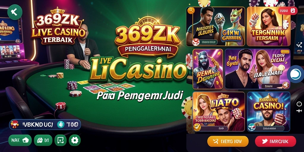 Tampilan gameplay Live Casino yang mendebarkan dari 369ZK.