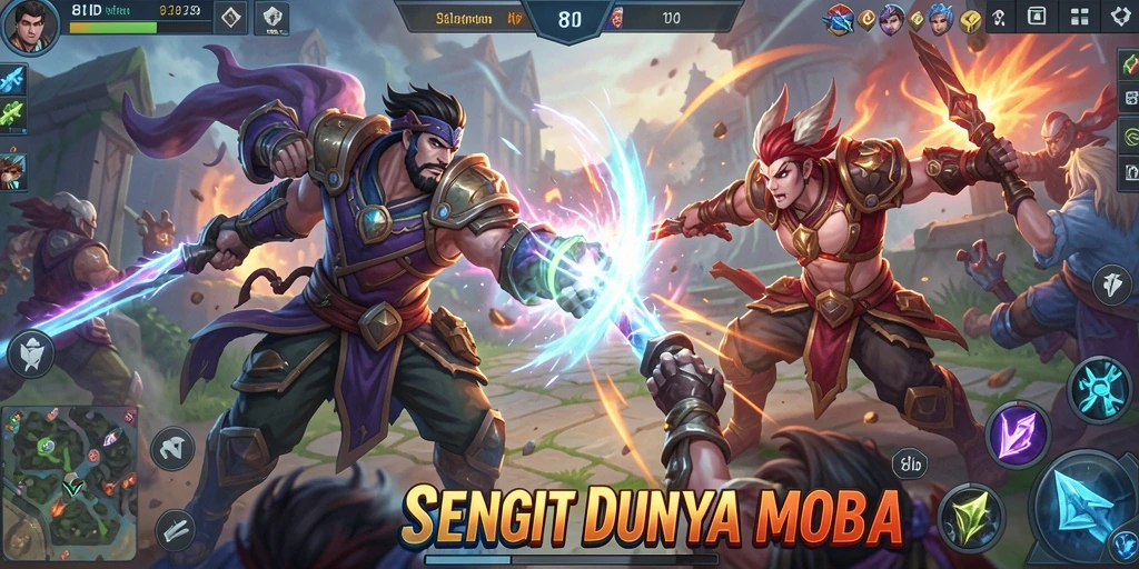 Gameplay seru 8ID dengan karakter unik dan tim strategis.