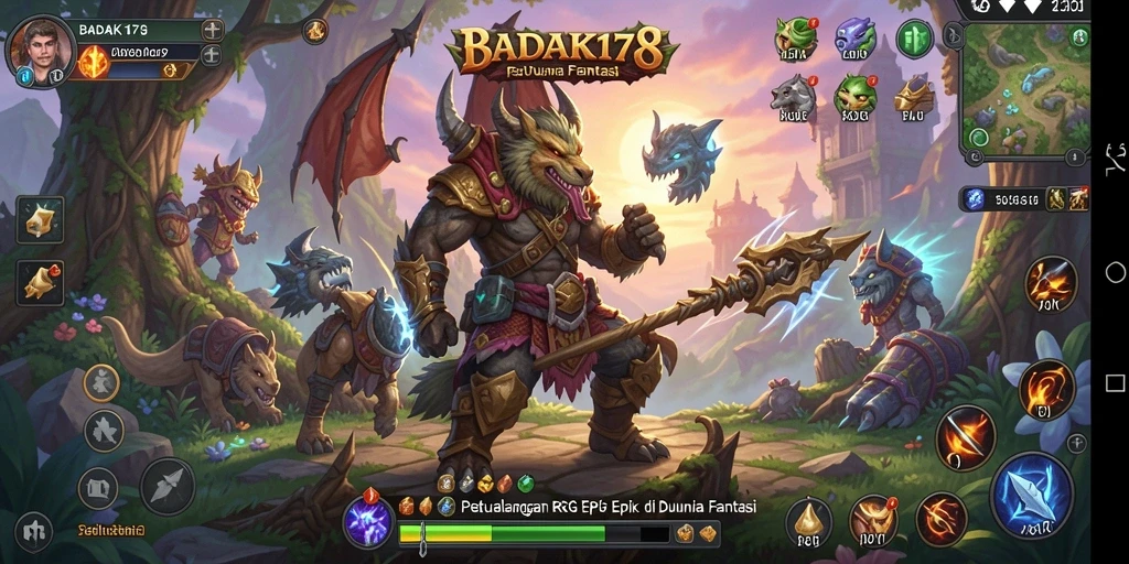 Tampilan aksi seru dalam gameplay RPG BADAK178 yang mendebarkan.