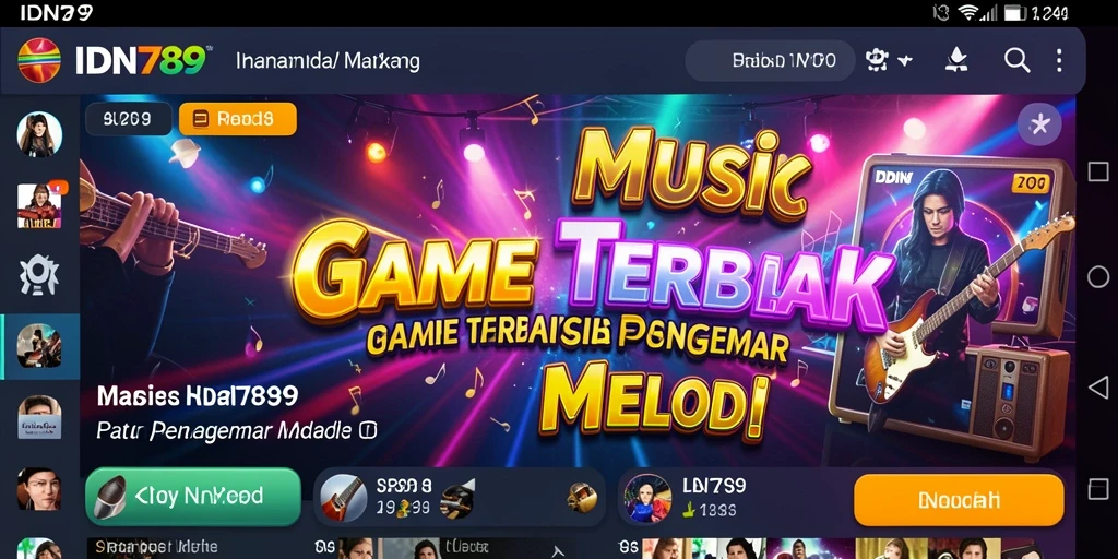Tampilan gameplay menarik dari IDN789 yang penuh musik.