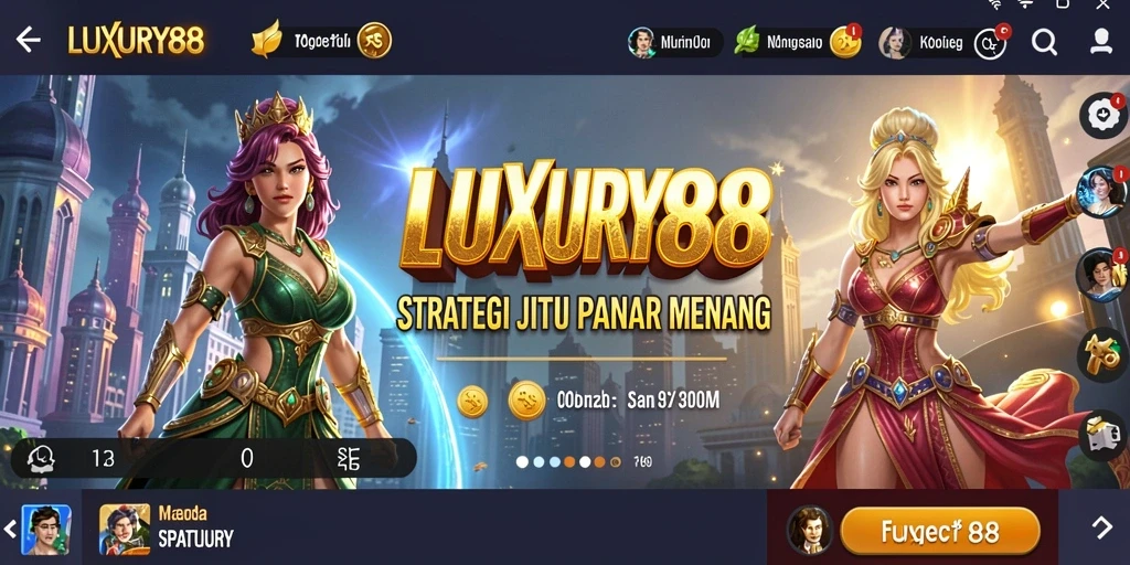 Tampilan gameplay strategi yang mendebarkan dari LUXURY88.