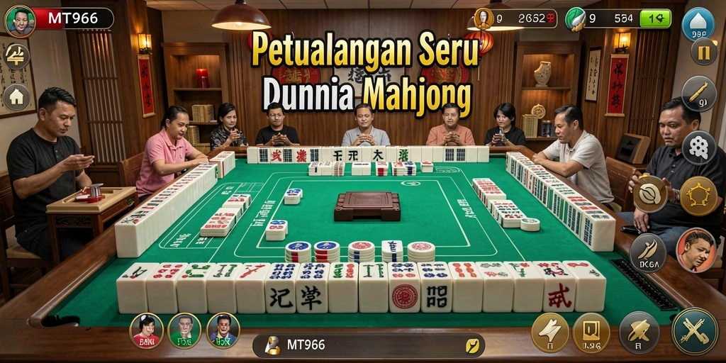 Tangkapan layar menampilkan gameplay seru dari MT966 Mahjong.
