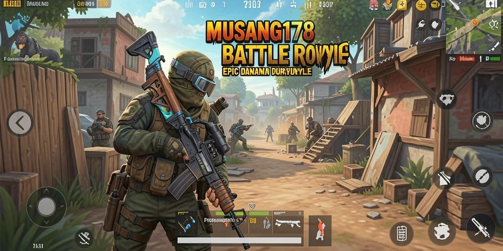 Tampilan seru dan intens dari gameplay Battle Royale MUSANG178.
