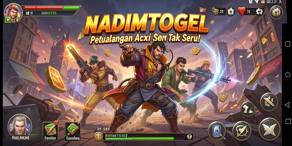 Tampilan menegangkan dari gameplay NADIMTOGEL saat aksi pertempuran berlangsung.