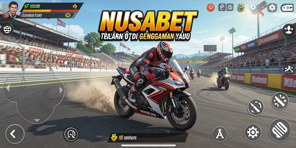 Tampilan mendebarkan dari balapan motor NUSABET yang penuh aksi.