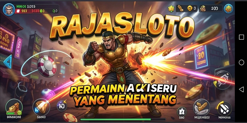 Tampilan menarik dari gameplay RAJASLOTO yang mendebarkan.