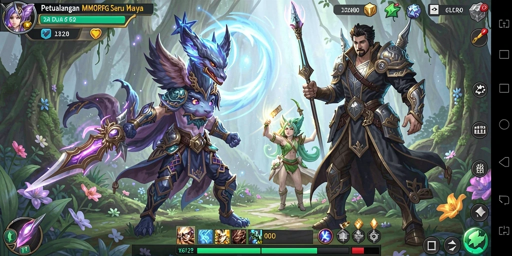 Tampilan gameplay <strong>REZEKIGO</strong> yang menakjubkan dengan petualangan seru dan interaksi antar pemain.