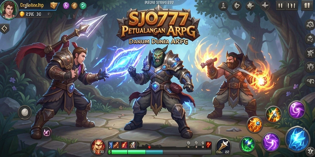Screenshot menampilkan aksi mendebarkan dalam permainan ARPG SJO777.