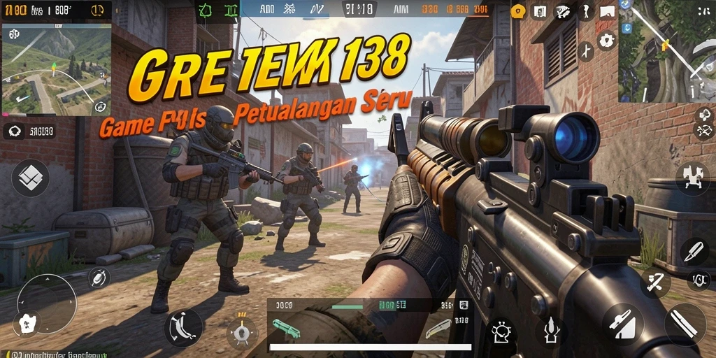 Screenshot menunjukkan aksi menembak yang mendebarkan di SLOT138.