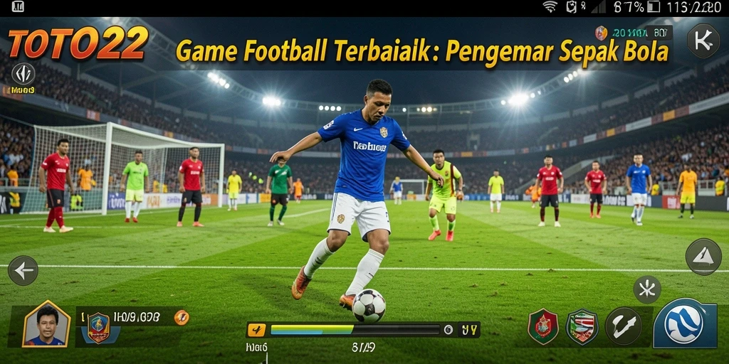 Gameplay TOTO22 yang menampilkan aksi sepak bola seru.