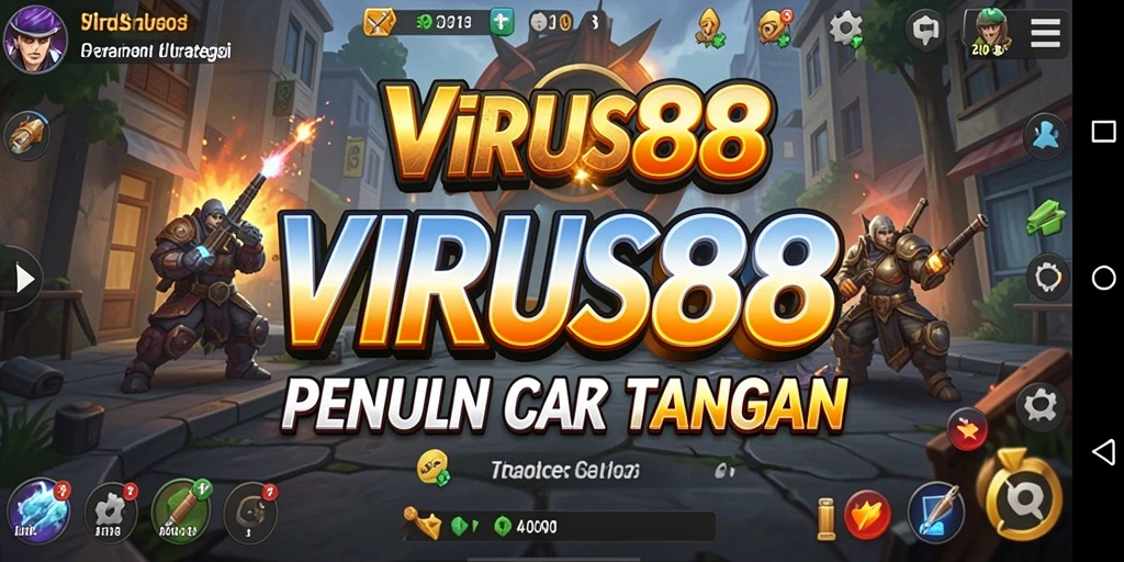 Tampilan gameplay menarik di VIRUS88 dengan strategi yang kompleks.